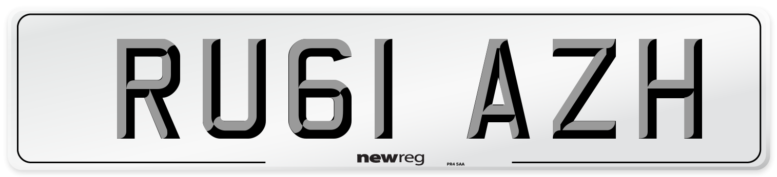 RU61 AZH Number Plate from New Reg